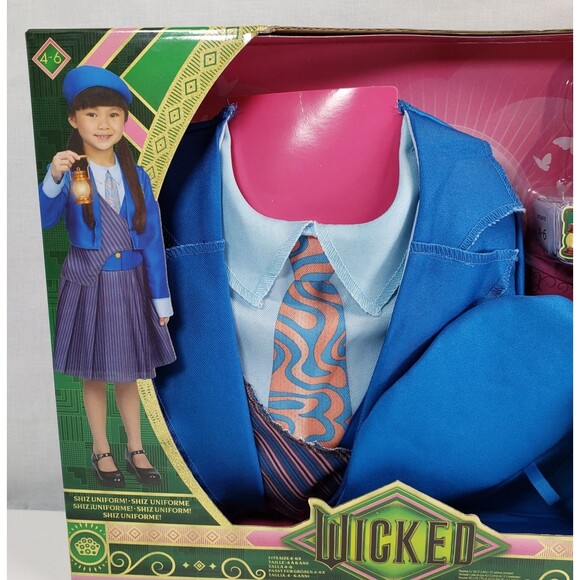 WICKED Shiz University Uniform Costume Hat Lantern Light Up Girls 4-6X Dress Up - Picture 3 of 16
